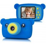 Wholesale Best Gift Kids Children HD 1080P Digital Camera with Video Recorder Camcorder and Games Toys for Children Kid Party Outdoor and Indoor Play (Blue Bear)